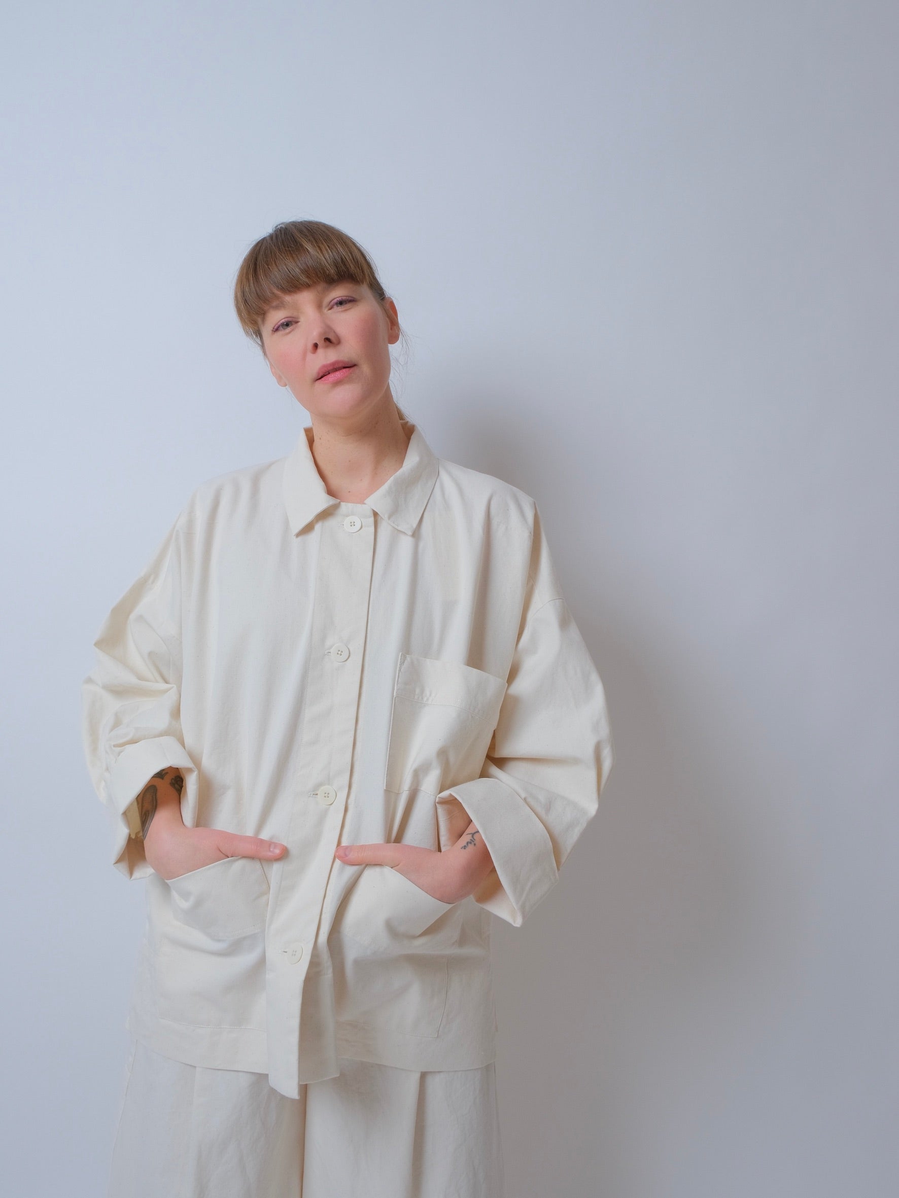 White workwear jacket cheap