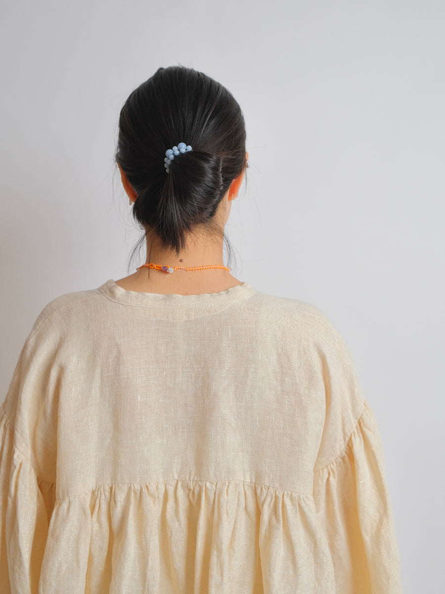 ZW Gather Dress -  S/M/L - Gold Linen