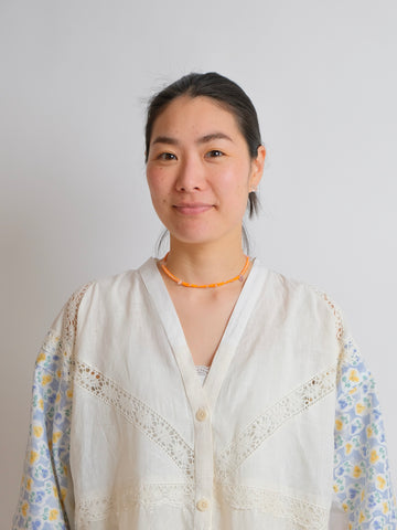 ZW Cropped Shirt - M/L/XL - Vintage - White and blue