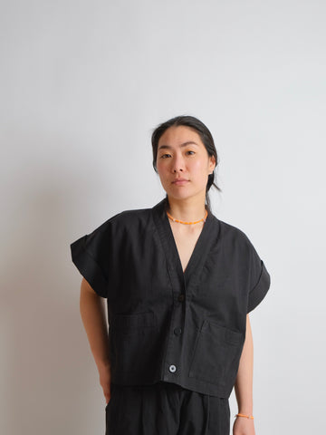 ZW Cropped Shirt - Black - Made to Order