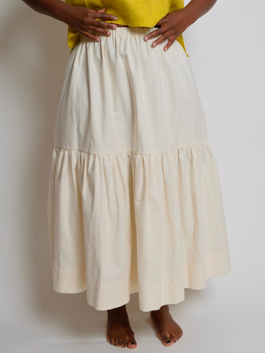 ZW Tier Skirt -  Natural Cotton