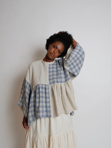 ZW Gather Top -  Patchwork