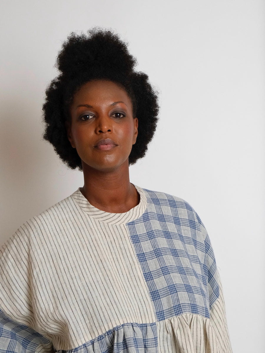 ZW Gather Dress -  Patchwork