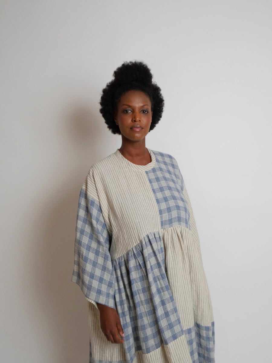 ZW Gather Dress -  Patchwork