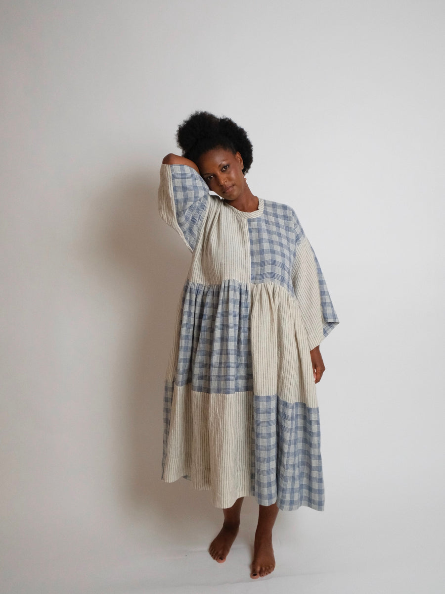 ZW Gather Dress -  Patchwork