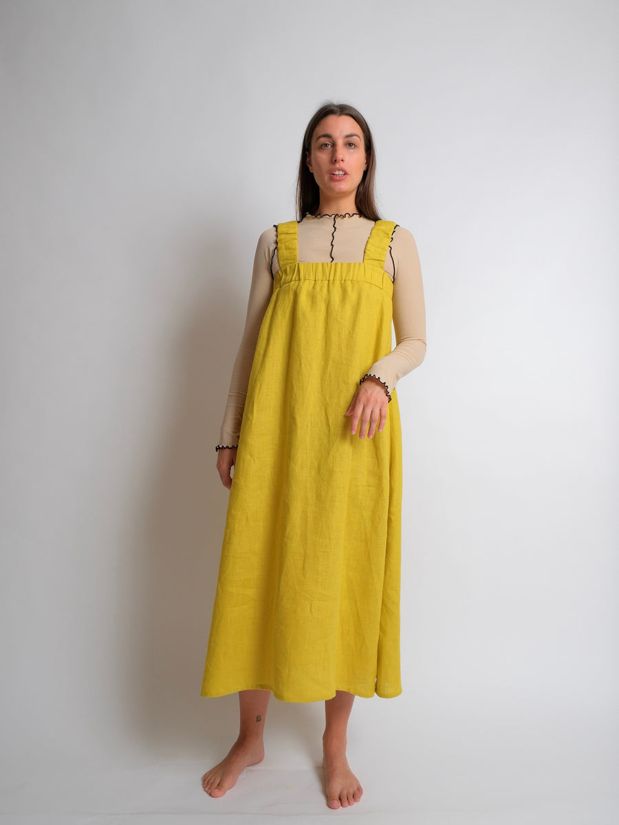 ZW Triangle Dress - Lime Linen
