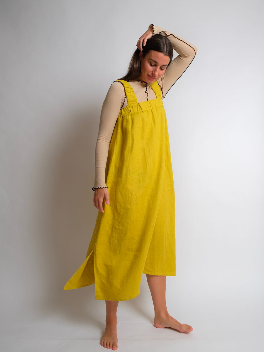 ZW Triangle Dress - Lime Linen