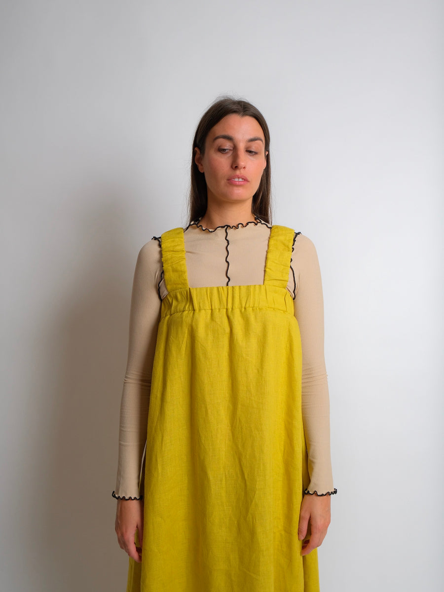 ZW Triangle Dress - Lime Linen