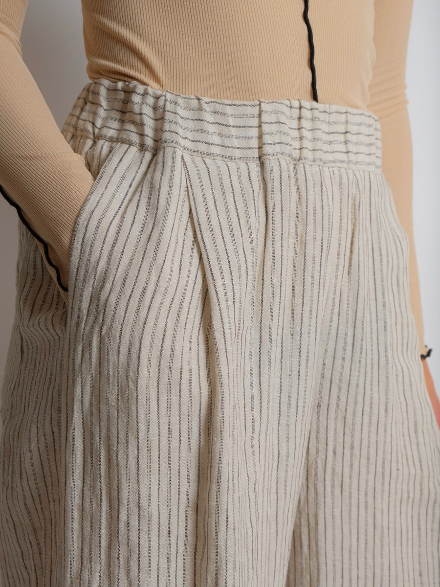ZW Block Pant - Stripe Linen