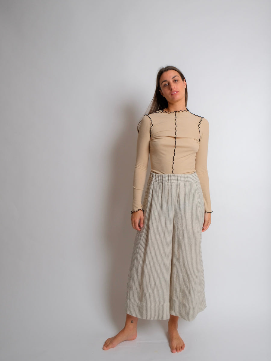 ZW Block Pant - Stripe Linen