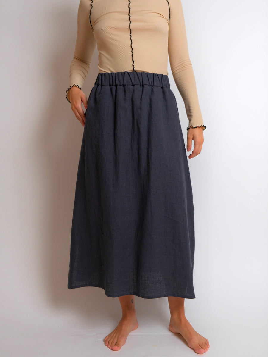 ZW Triangle Skirt -  Grey Linen