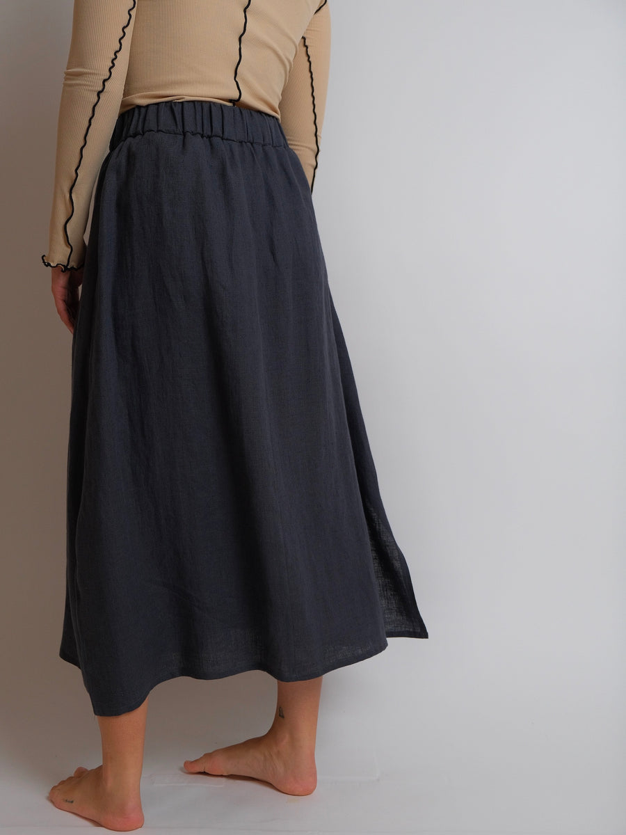 ZW Triangle Skirt -  Grey Linen