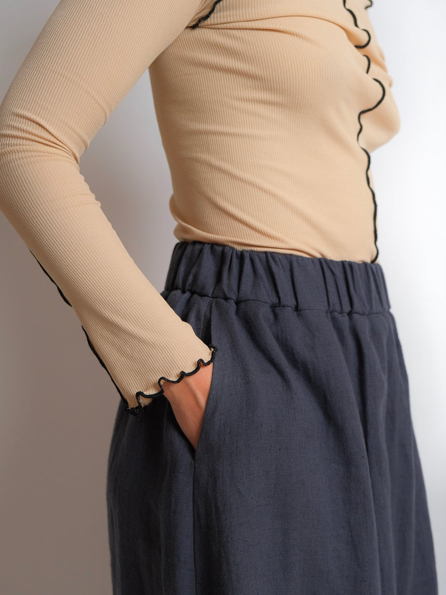 ZW Triangle Skirt -  Grey Linen