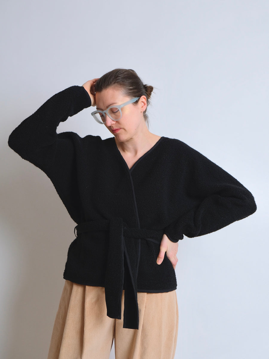 ZW WRAP JUMPER - BOUCLE WOOL/COTTON