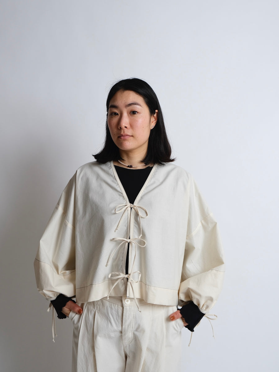 Bow Top -  Natural Cotton