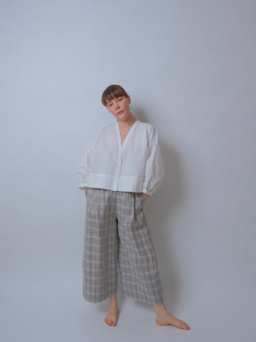 ZW Block Pant - Grey/Purple Check