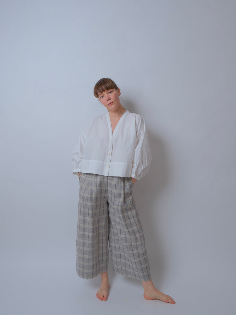 ZW Block Pant - Grey/Purple Check