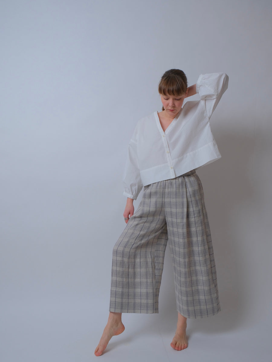 ZW Block Pant - Grey/Purple Check