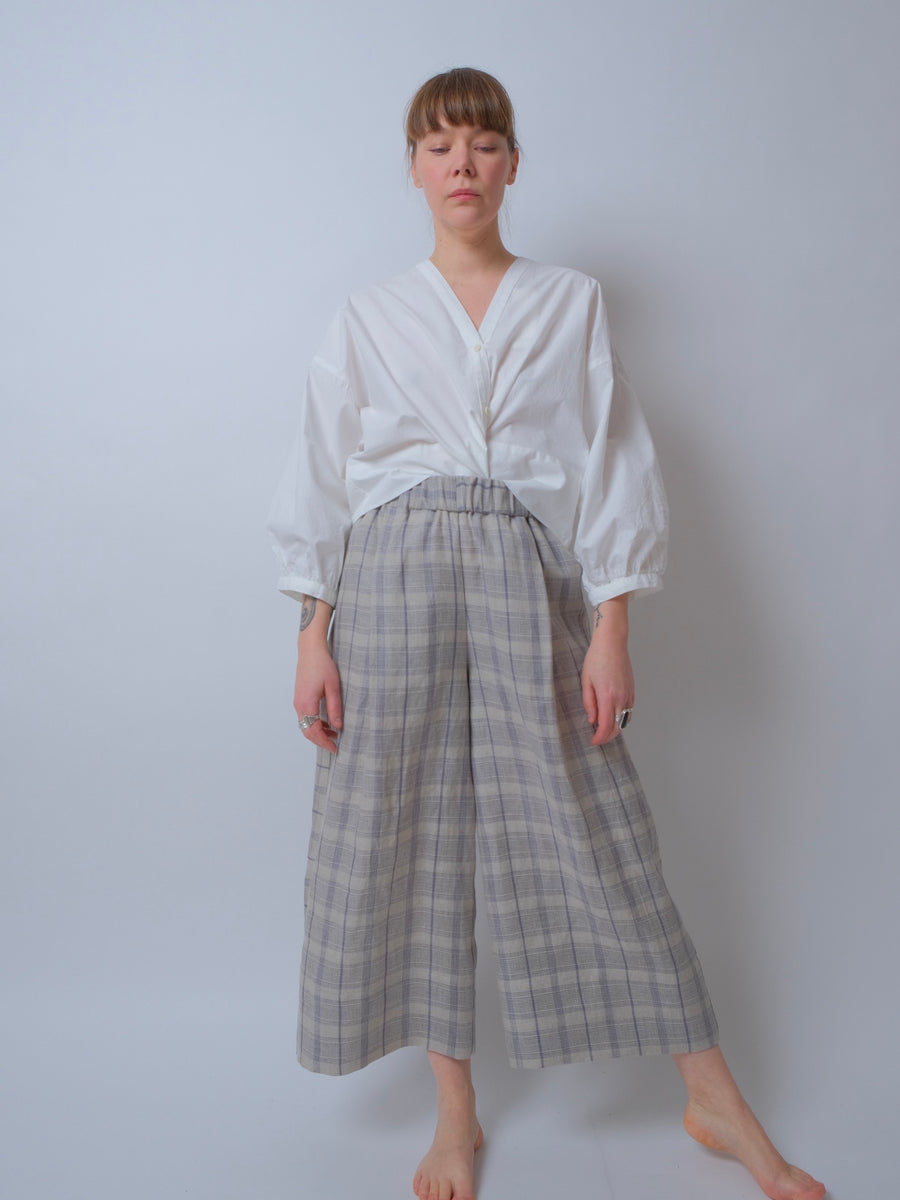ZW Block Pant - Grey/Purple Check