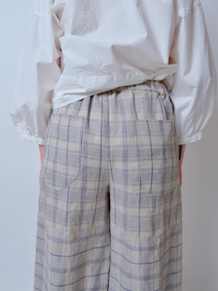 ZW Block Pant - Grey/Purple Check