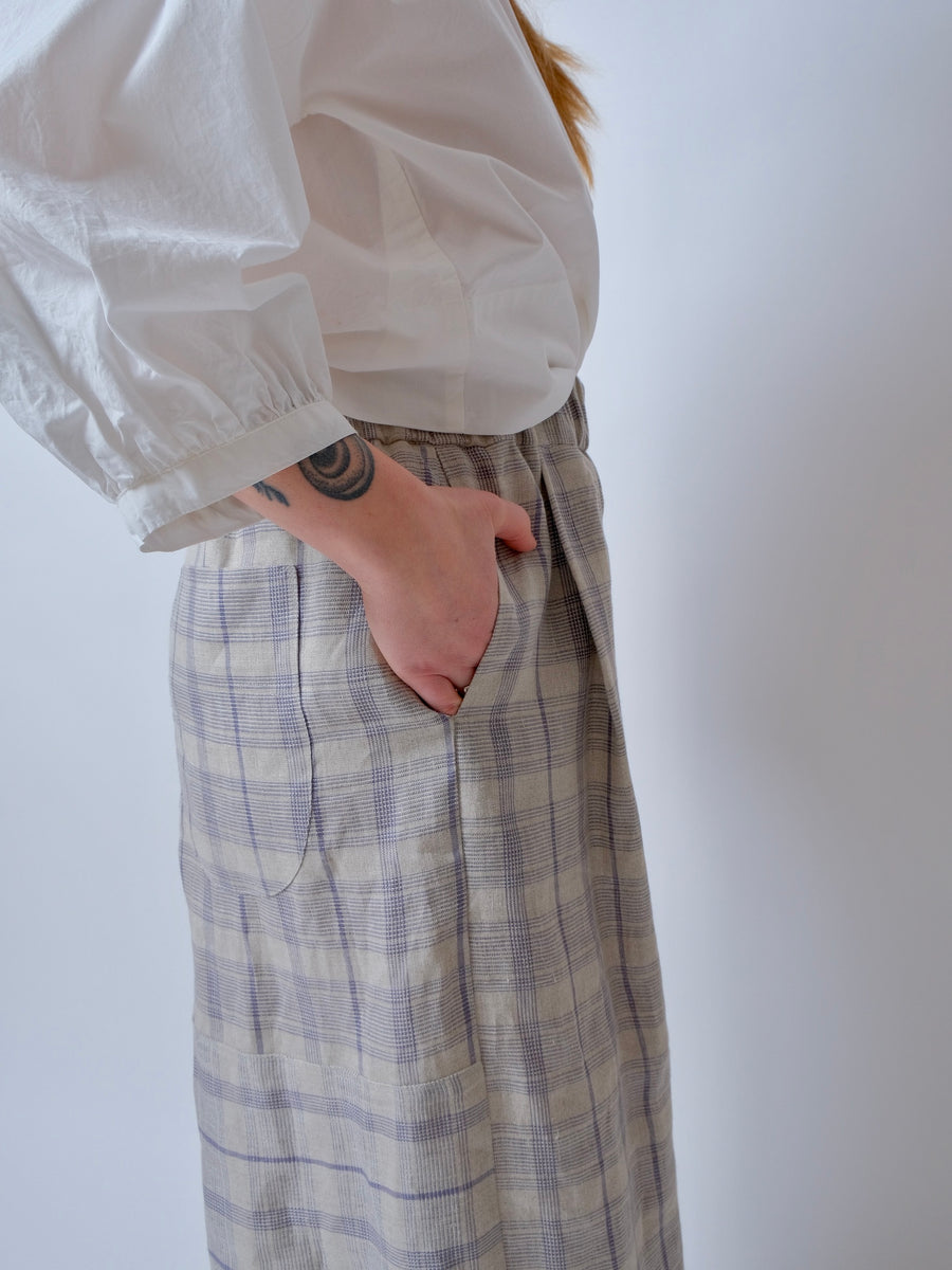 ZW Block Pant - Grey/Purple Check