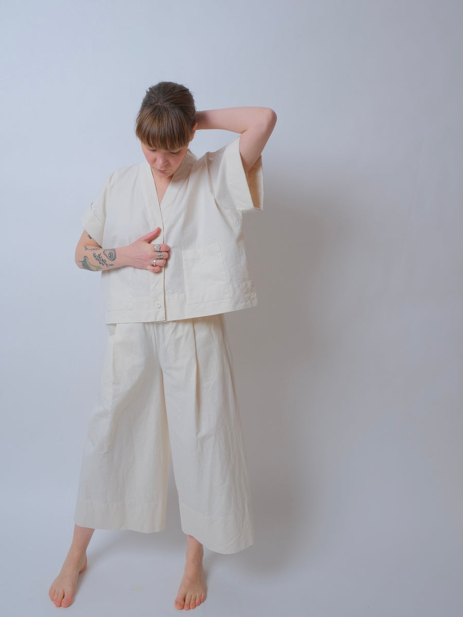 ZW Cropped Shirt - Natural - Made to Order